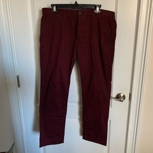 Maroon chino khakis 33x28